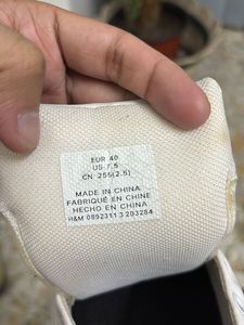 H&amp;M White Leather Sneakers