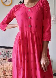 Pink Anarkali Kurti