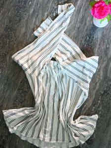 Striped Button-Down Top