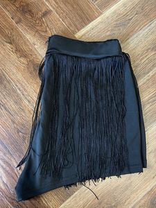 Fringe Black Skirt
