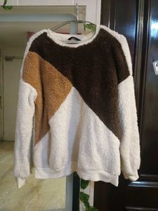 Cozy Colorblock Plush Pullover