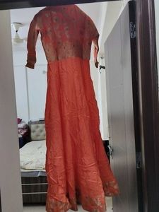 Orange Anarkali Dress