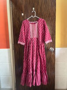 34 Bust Cotton Anarkali Kurta For Women