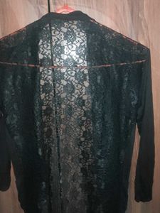 lace detail cardigan