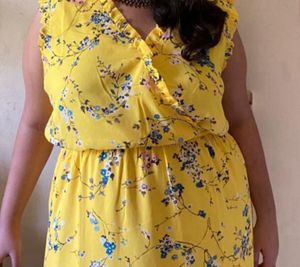 local yellow floral dress