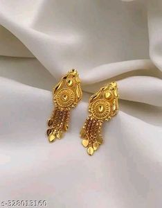 Elegant Gold-Tone Dangle Earrings
