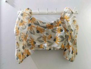Floral Print Crop Top