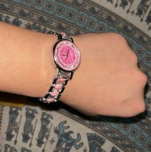 Pink &amp; Silver Women&#39;s Watch