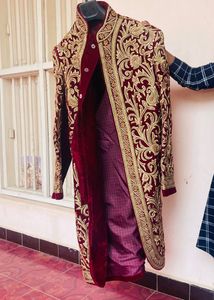 Bridal Sherwani Velvet Full Hand Embroidery