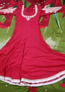 Hot Red Elegant and Stylish Anarkali