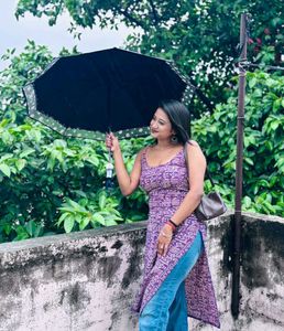 Purple Printed Kurta