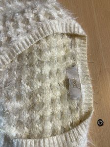 LOFT Open Weave Fuzzy Knit Top