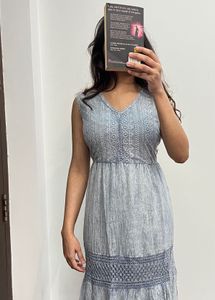 Zink London Denim Blue Maxi