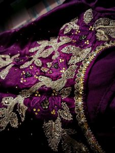 Purple Embroidered Dress