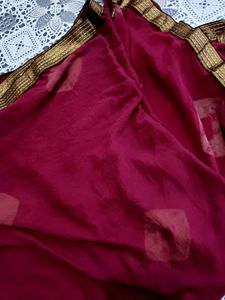 Chiffon Fabric Dupatta Maroon Colour