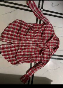 Red Plaid Flannel Shirt