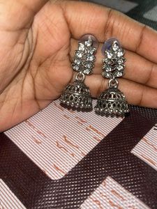 Oxidized Jhumka Earrings
