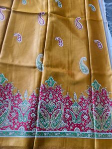 New Silk Saree with Paisley Print