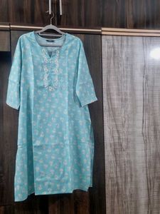 Light Blue Printed Kurta From Yousta