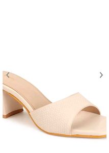 Lavie Women Textured Block Open Back Sandal