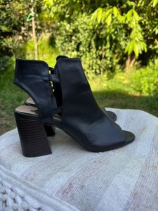 Black Open Toe Booties