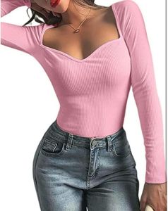 Pink Ribbed Sweetheart Top