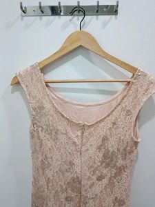 Elegant Aesthetic Pinterest Peach Shimmery Dress