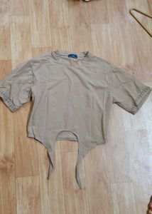 Introducing our chic Brown Crop Top –