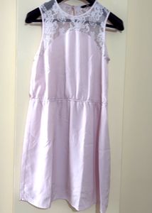 Pink Lace Detail Dress