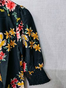 Black Floral Top