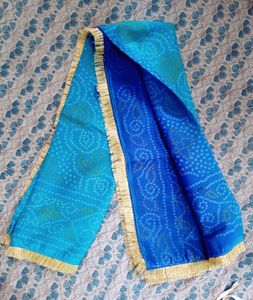 Blue Bandhej Print Ghaghra Choli