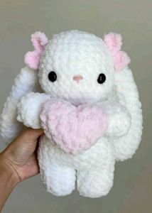 Crochet Bunny Plushie with Heart