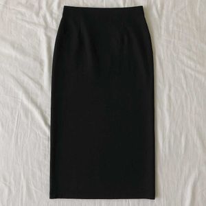 Black Long Straight Skirt