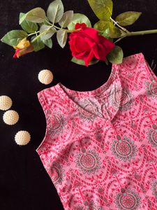 Pink Printed Kurta