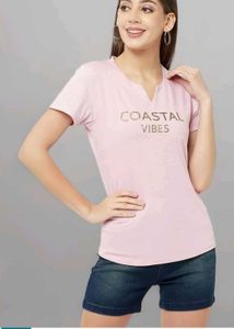 Coastal Vibes Pink Tee