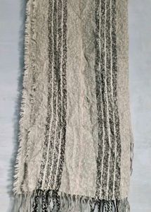 Striped Scarf with Fringes