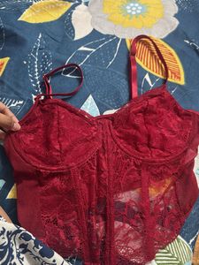 Hot Red Net Top