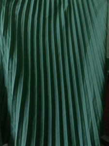 Green Pleated Skirt