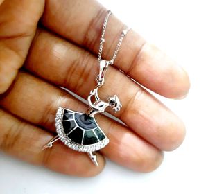 925 Silver Doll Pendant With Cz Stone Exclusive Imported