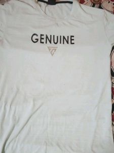 Genuine White Graphic Tee - Size S