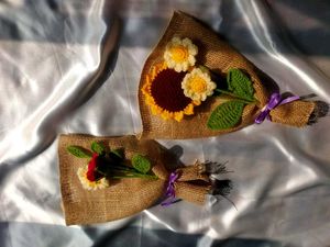 Crochet Flower Bouquet Set