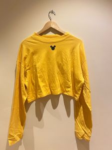 Yellow Mickey Mouse Cropped Tee