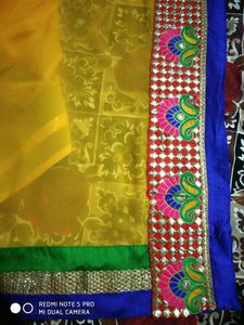 Multicolored Partywear Saree