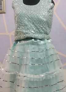 Beautiful Sky Blue Lehenga Choli With Dupatta