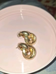 Gold Color Earrings Brand New