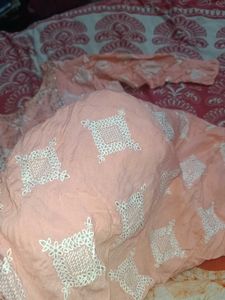 Gorgeous Peach Printed Kurta