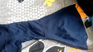 Navy Blue Top And Narrow Denim
