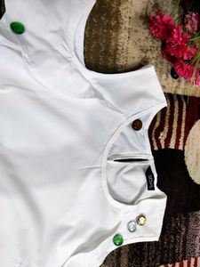 White Cold Shoulder Top