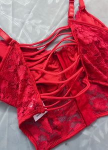Red Lace Hot Bralette