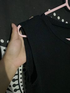 Sleeveless Black Tank Top